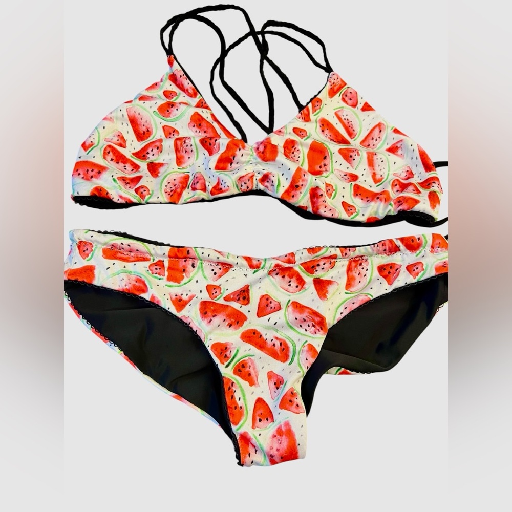 Watermelon Print Bikini Set